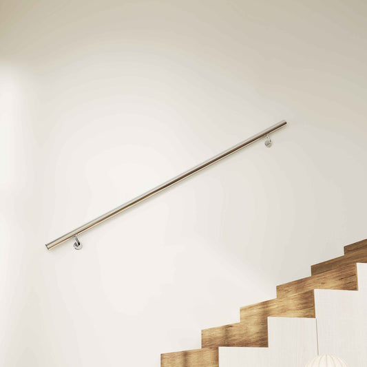 Pasamanos de escalera de acero inoxidable 304 para interior y exterior - 80/100/120/150/180/200 cm