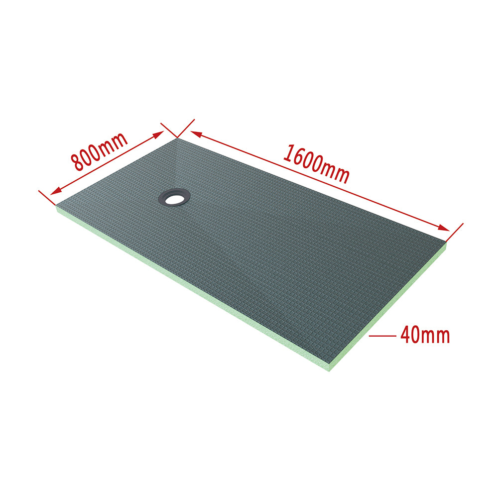 AICA Plato de ducha de XPS con accesorios de desagüe, Tablero de aislamiento impermeable, Panel de construccion