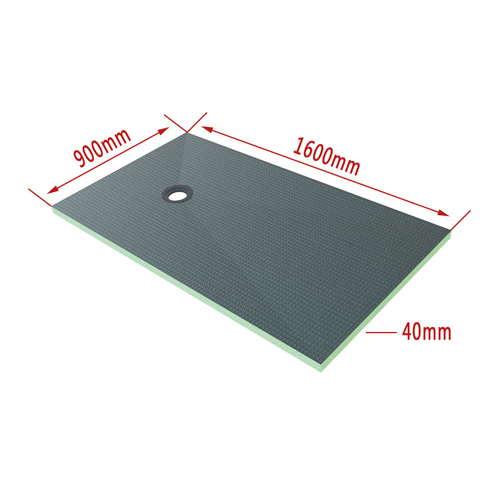 AICA Plato de ducha de XPS con accesorios de desagüe, Tablero de aislamiento impermeable, Panel de construccion