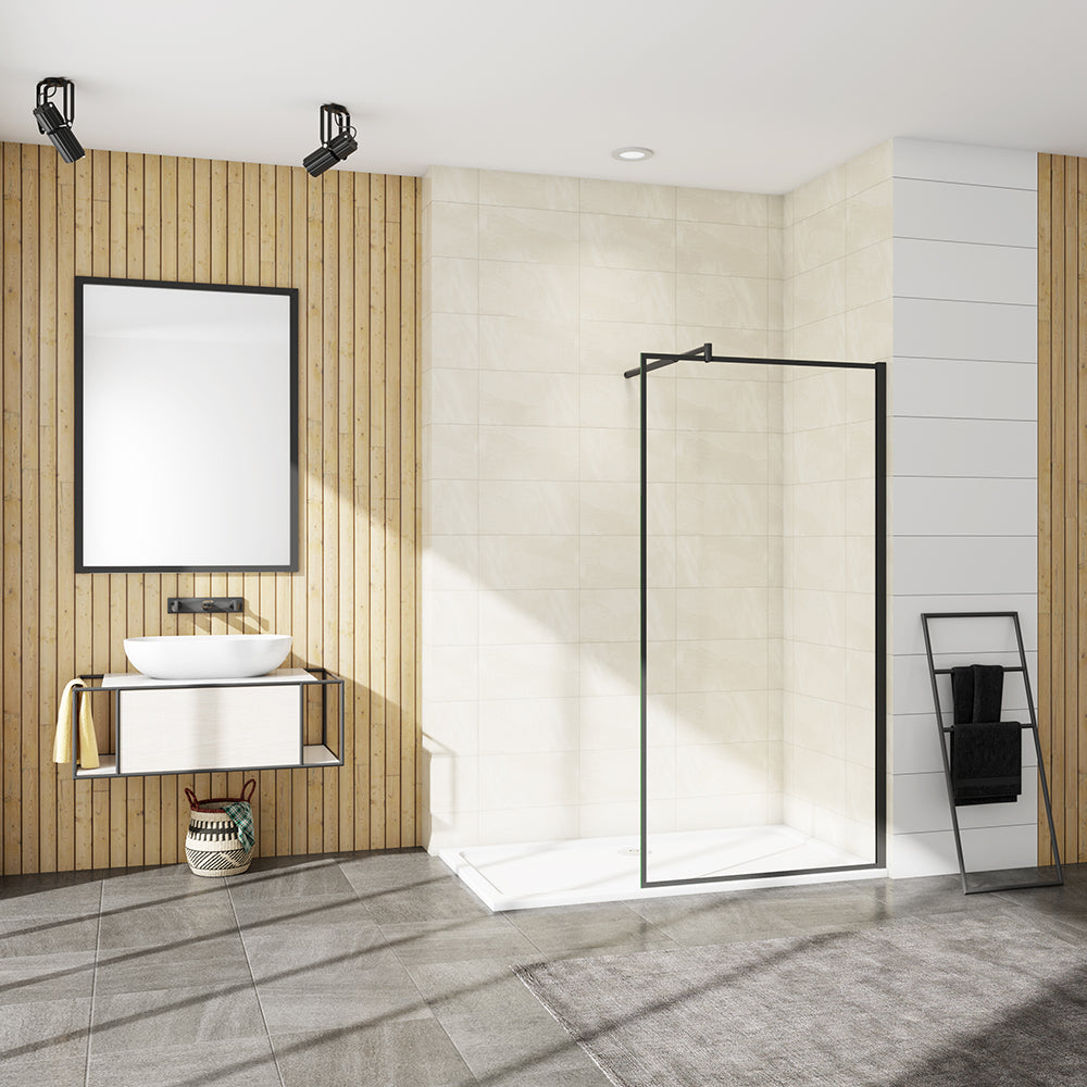 Panel de mampara de baño, ducha, baño, cuarto húmedo, vidrio de 8mm