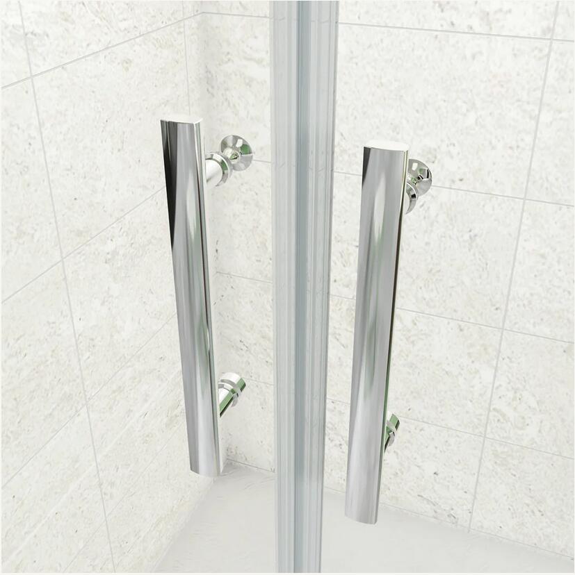 Puerta de mampara de ducha pivotante + panel lateral simple