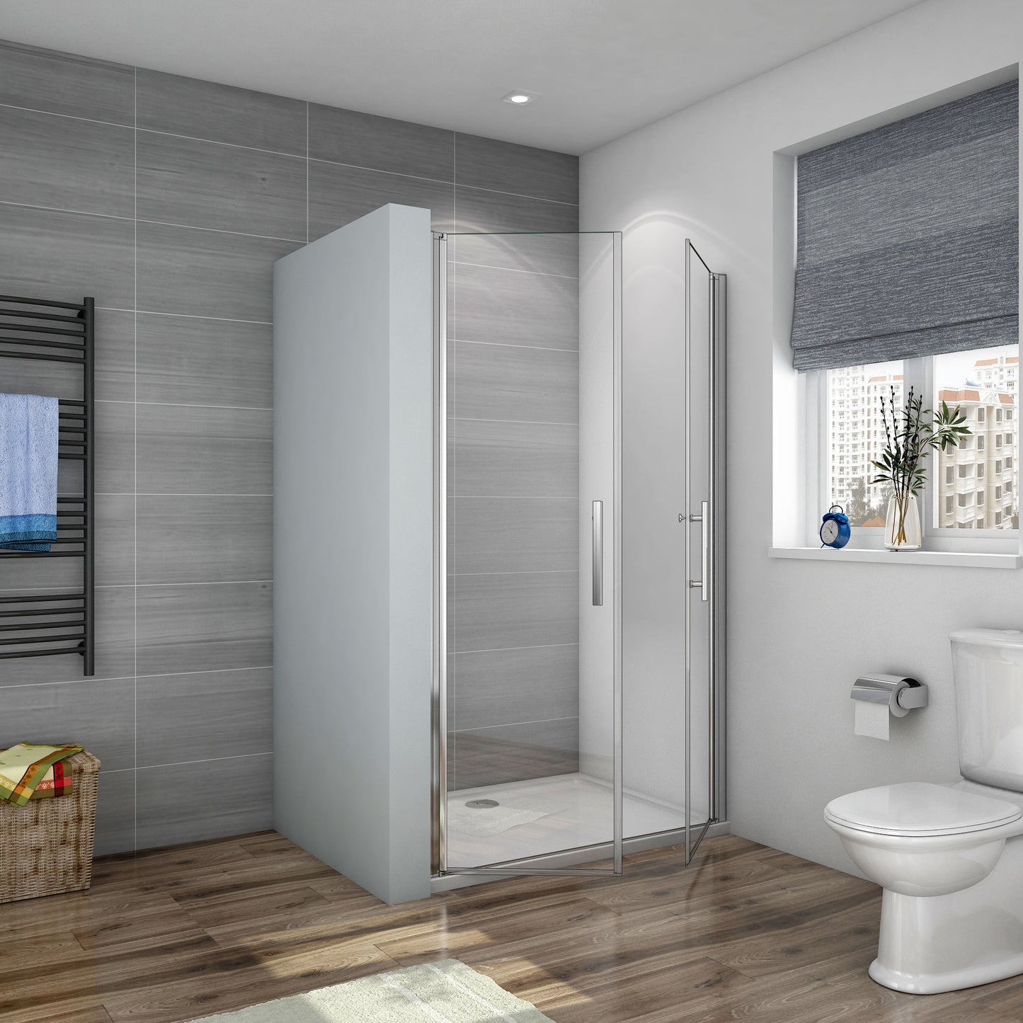 Mamparas Ducha Pantalla Baño 6mm cristal templado Easyclean