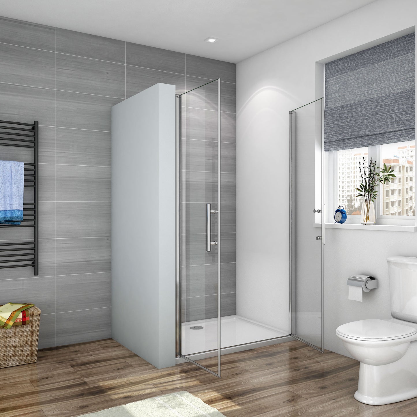 Mamparas Ducha Pantalla Baño 6mm cristal templado Easyclean