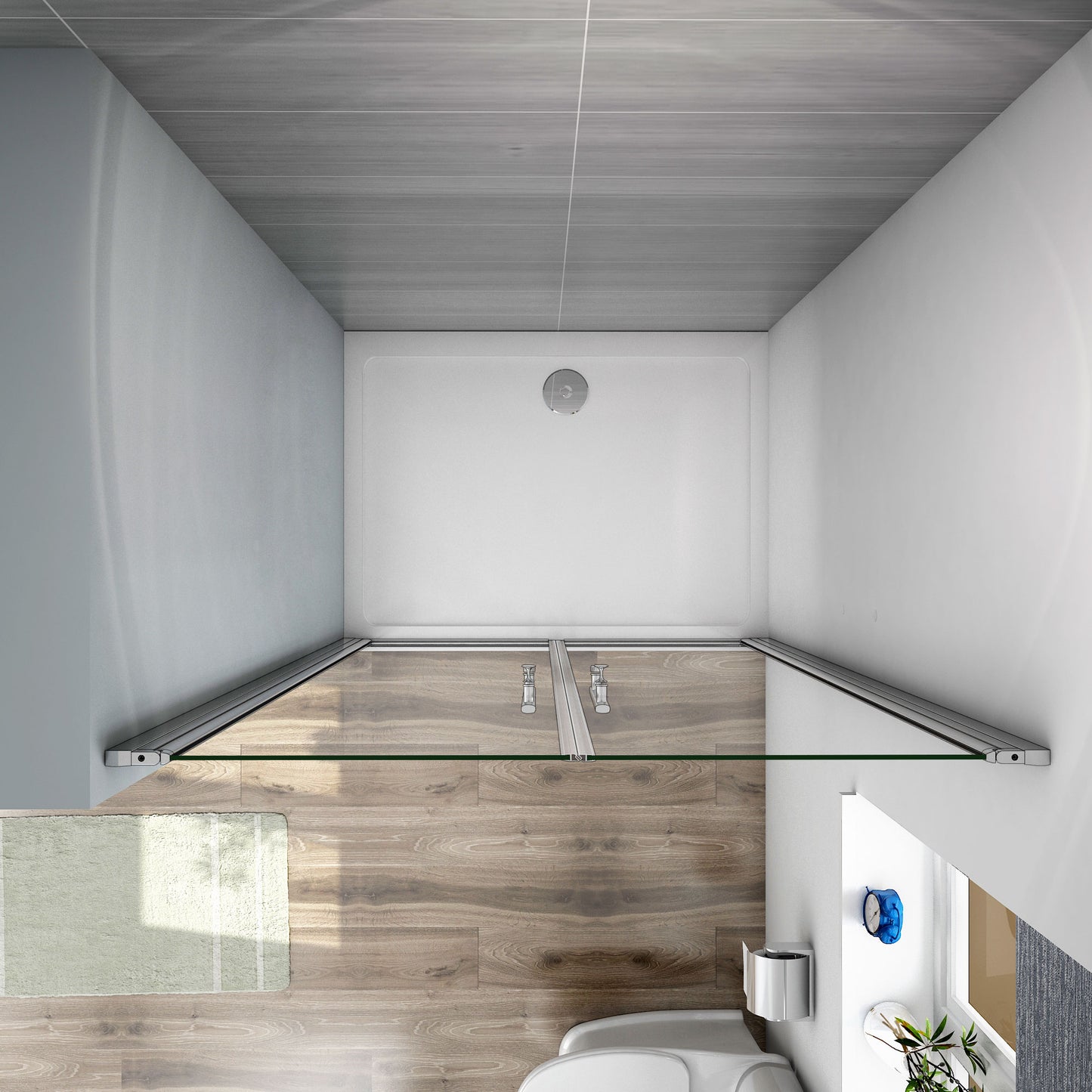 Mamparas Ducha Pantalla Baño 6mm cristal templado Easyclean