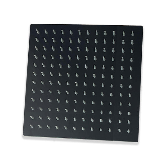 Columna de Ducha Termostática con Alcachofa Cuadrada Grande 10 pulgadas Barra Negro Mate para Baño Aica Sanitarios