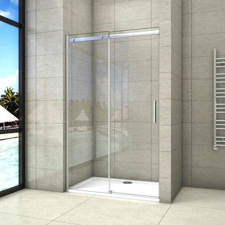 Mampara de ducha rinconera 70x70 en cristal transparente templado con  tratamiento antical