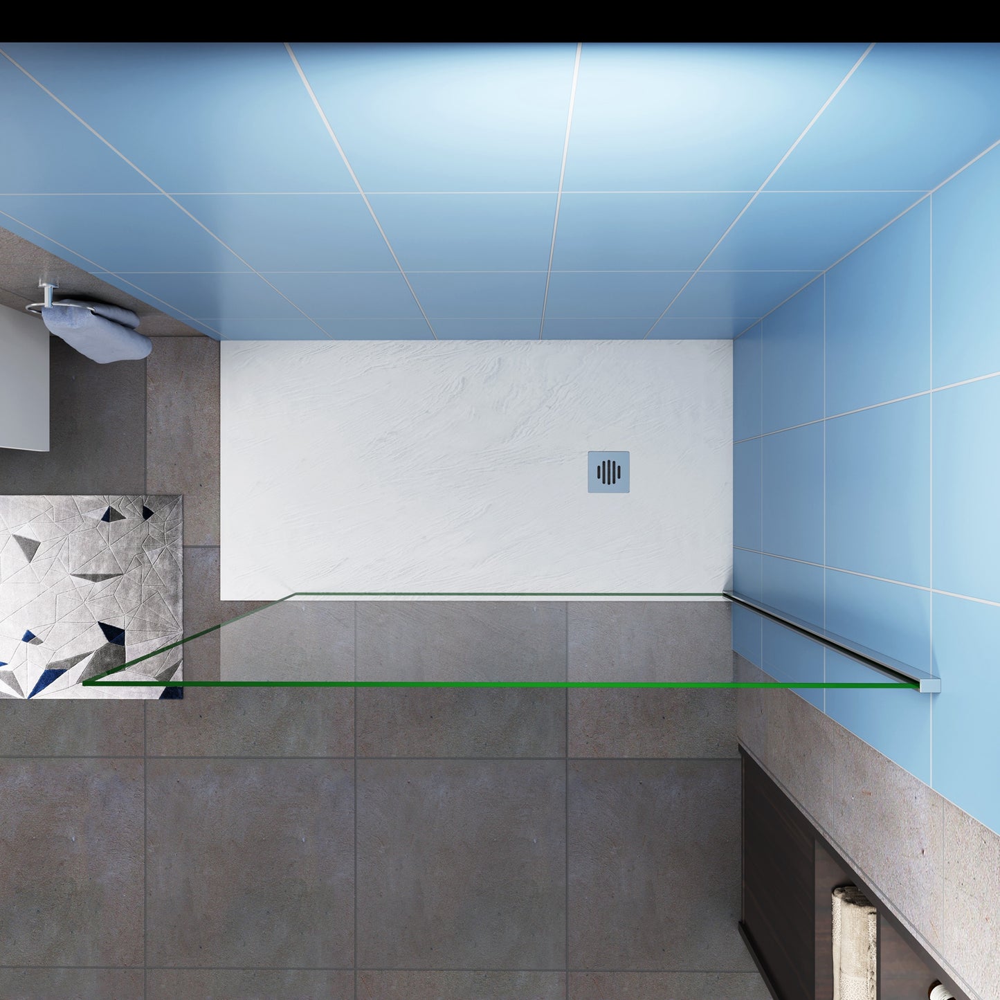 liquidacion 200cm Mamparas de Ducha Pantalla Panel Fijo Perfil Cromado Cristal Antical 10mm