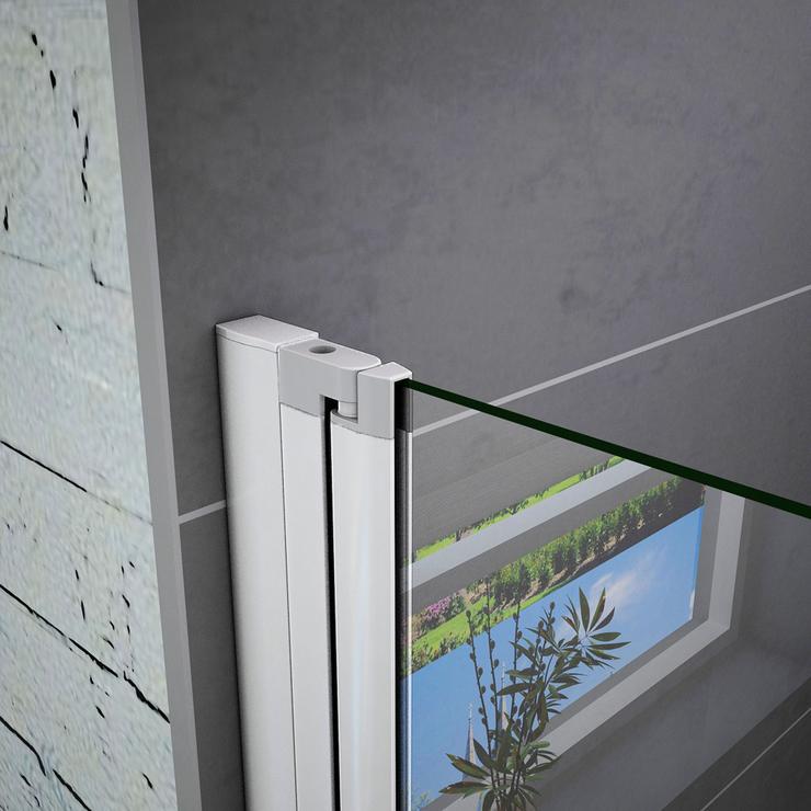 Mamparas de Ducha Doble Puerta Pivotante Gris mate 5mm