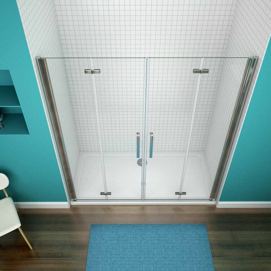 Mamparas de Ducha Puerta Plegable - Giratoria,Esquina, Vidrio Antica