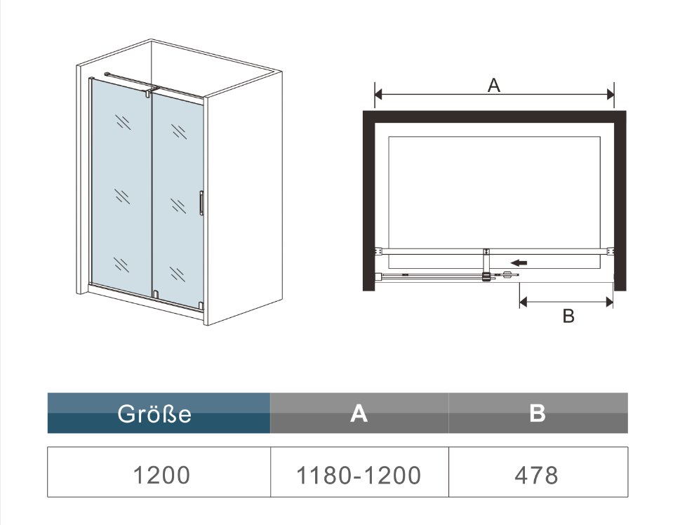 liquidacion Mamparas de Ducha Corredera Elegante 8mm Antical 120x195cm