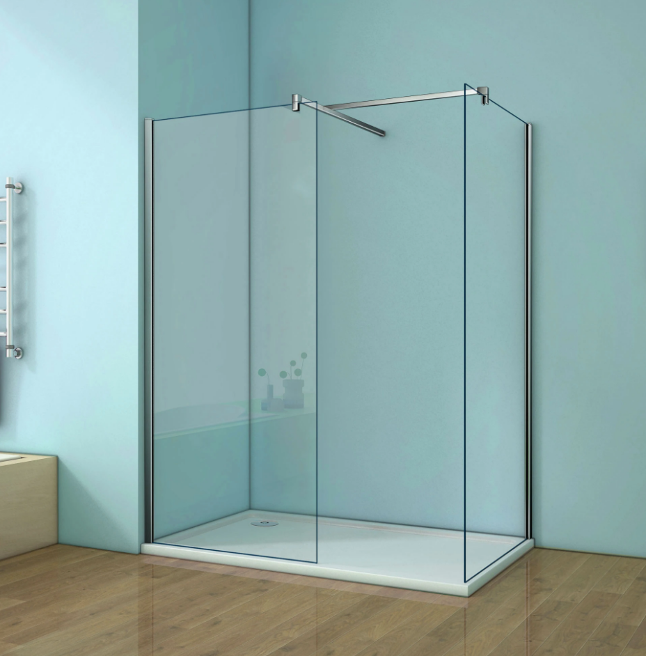 Mamparas de Ducha de dos Pantalla Panel Fijo 8mm Antical - Barra 90cm 50x200cm