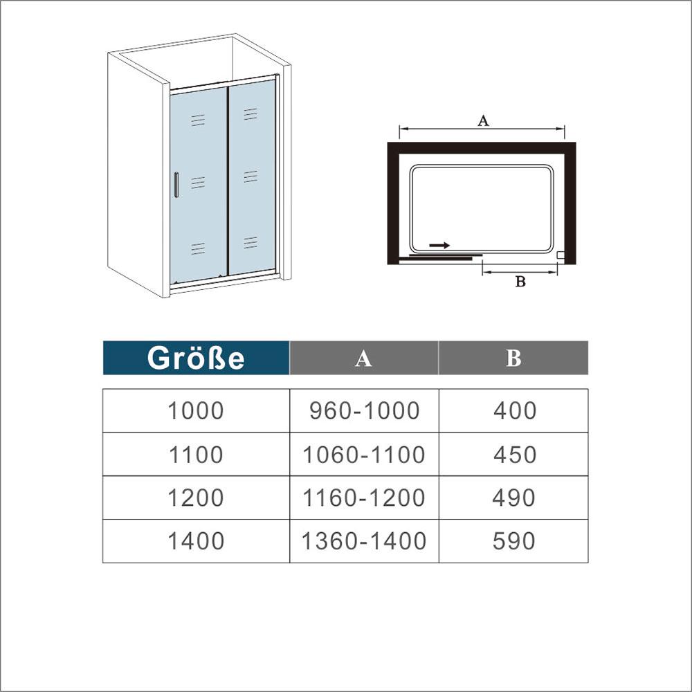Mamparas de Ducha Corrediza cristal 5mm