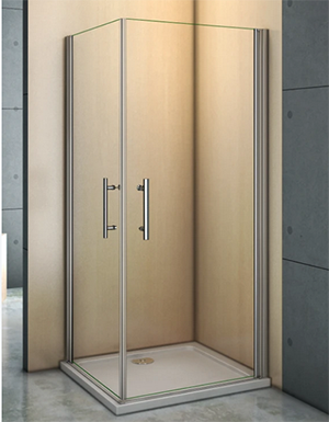 Mamparas de Ducha Angular Doble Puerta Abatible Antical Cristal 6mm NO incluido