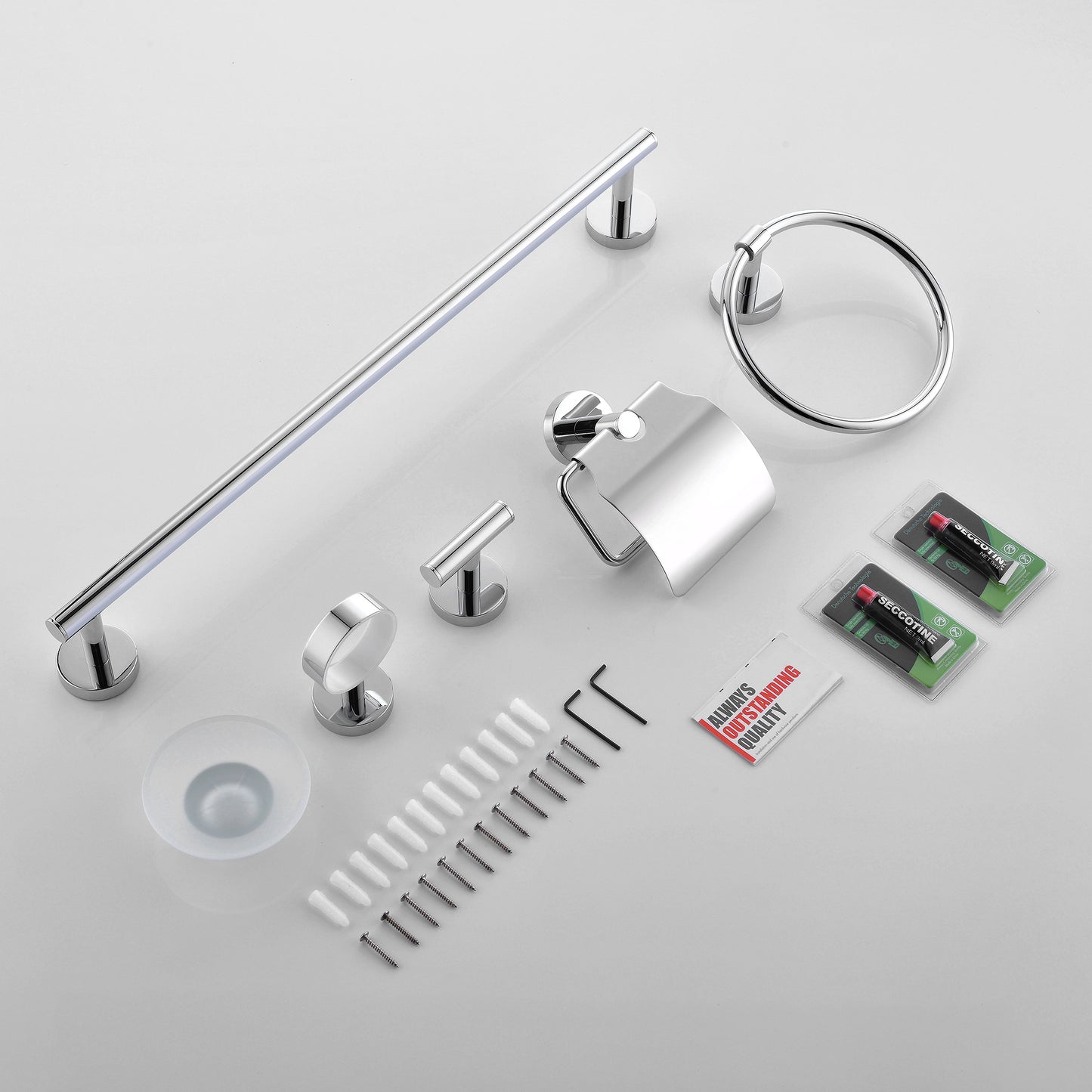 Accesorios de baño de 5 piezas,acero inoxidable