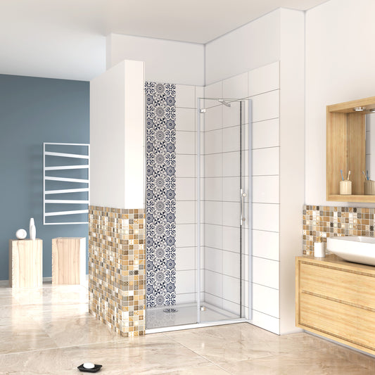 Mamparas de Ducha Puerta Abatible Parcial 6mm Antical Alta 100x195cm