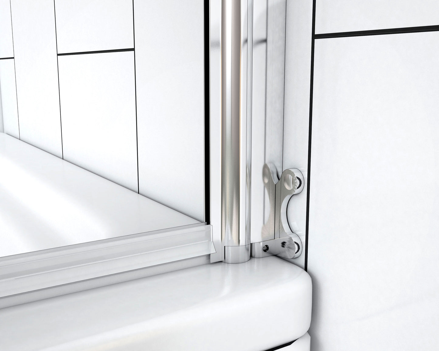 liquidacion Mampara de bañera Abatible Simple de 1 Hoja 180 grados 70x130cm