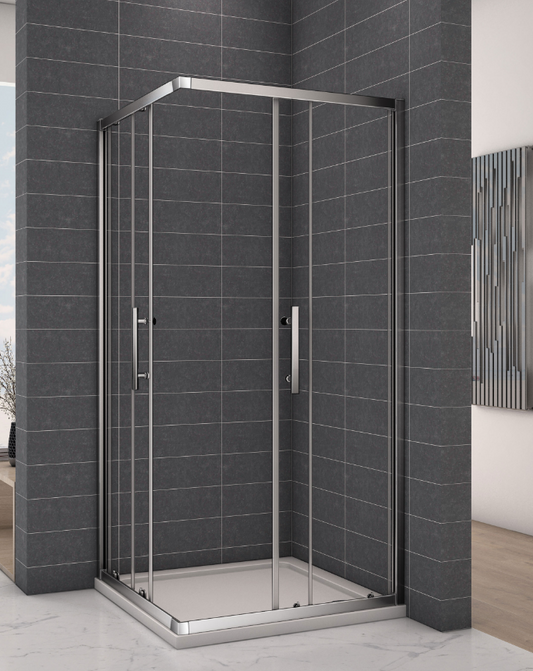 liquidacion Mampara Esquinera Puertas Correderas Antical 6mm Cromado