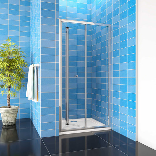 Mamparas Puerta Abatible Pantalla de Ducha frontal 6 MM Cristal Templado