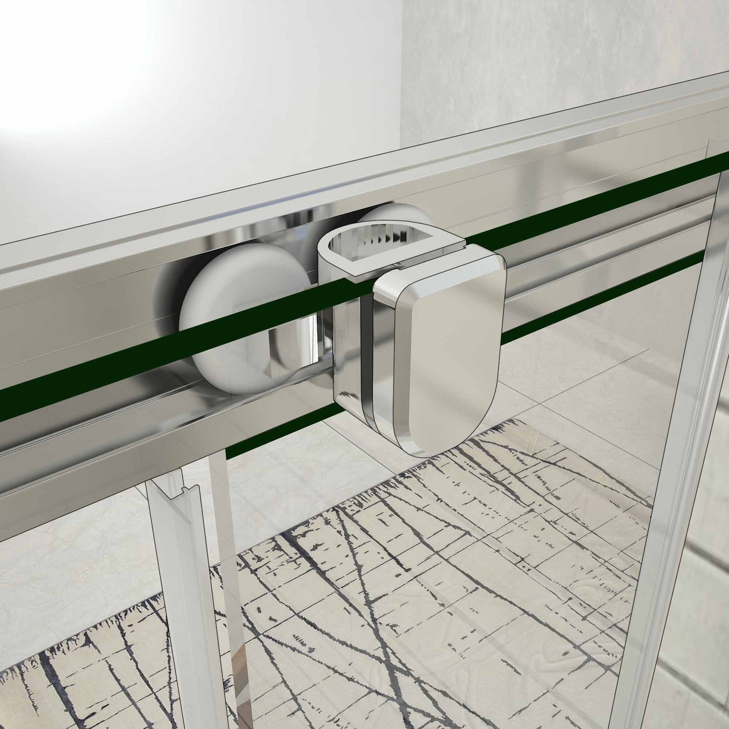 liquidacion Puerta de ducha por 2 hojas fijas y 2 puertas corredor, cristal templado de 5mm