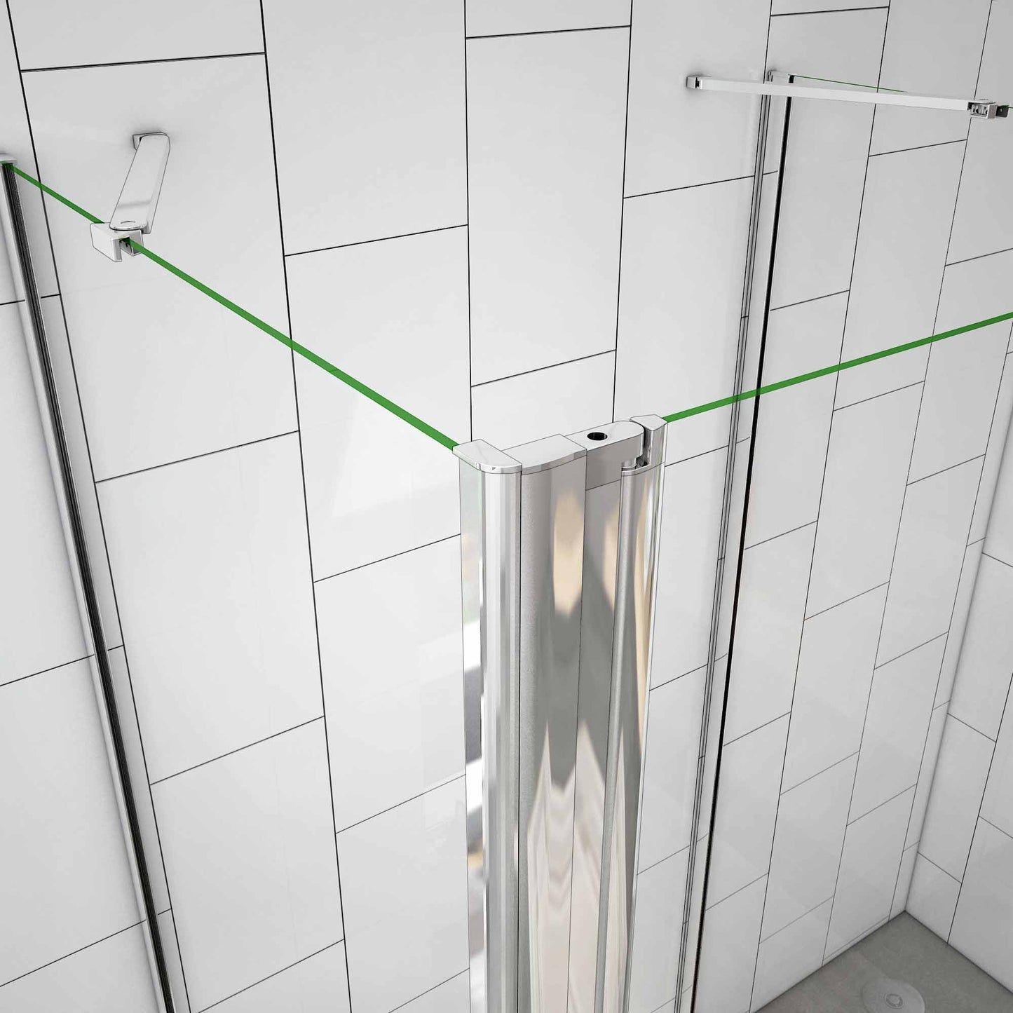 CABINA DE DUCHA, EN FORMA U, LATERALES FIJOS,FRONTAL DE UNA HOJA ABATIBLE, 6MM CRISTAL TEMPLADO, EASYCLEAN, TRATAMIENTO ANTICAL
