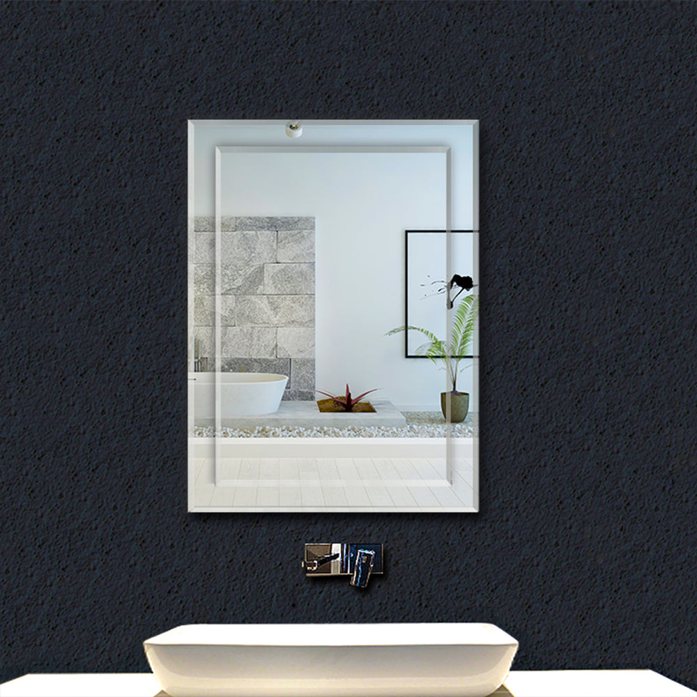 Espejo para Pared Rectangular con Esquina Recta. Espejo Pared Cuerpo Entero, estilo simple 65x90cm