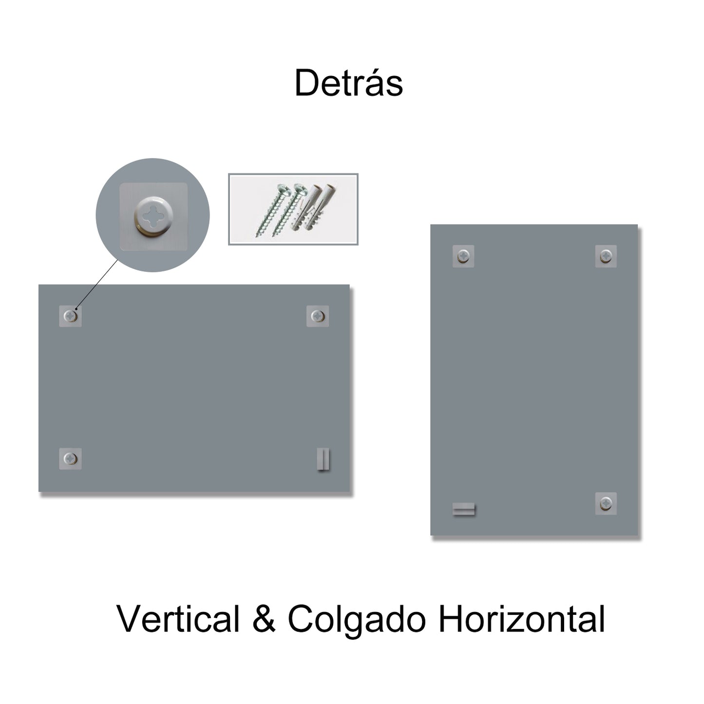 Espejo para Pared Rectangular con Esquina Recta. Espejo Pared Cuerpo Entero, estilo simple