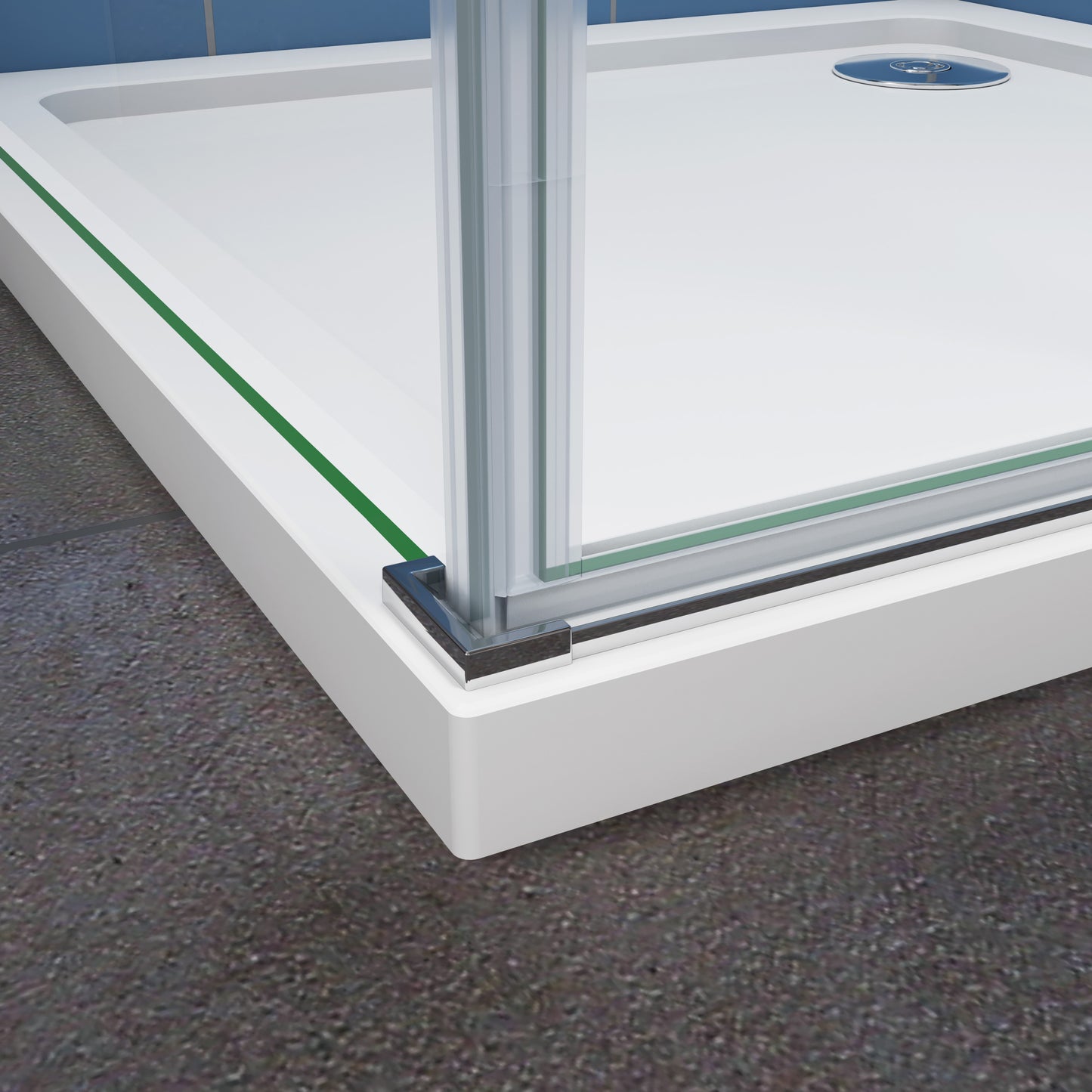 liquidacion Mamparas de Ducha Angular Doble Puerta Plegable 6mm Antical + Plato de Ducha