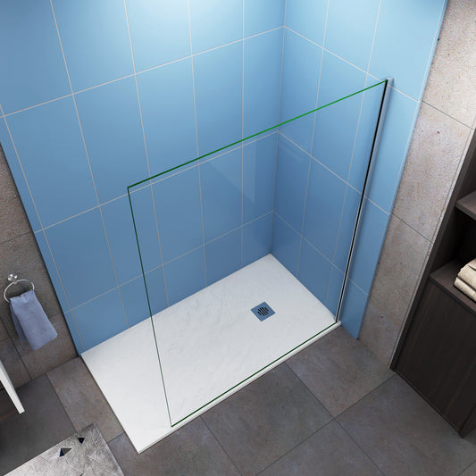 liquidacion 200cm Mamparas de Ducha Pantalla Panel Fijo Perfil Cromado Cristal Antical 10mm