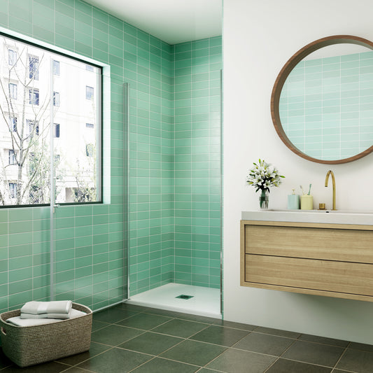 Mamparas de Ducha Puerta Abatible Completa 6mm Antical,Altura:195cm