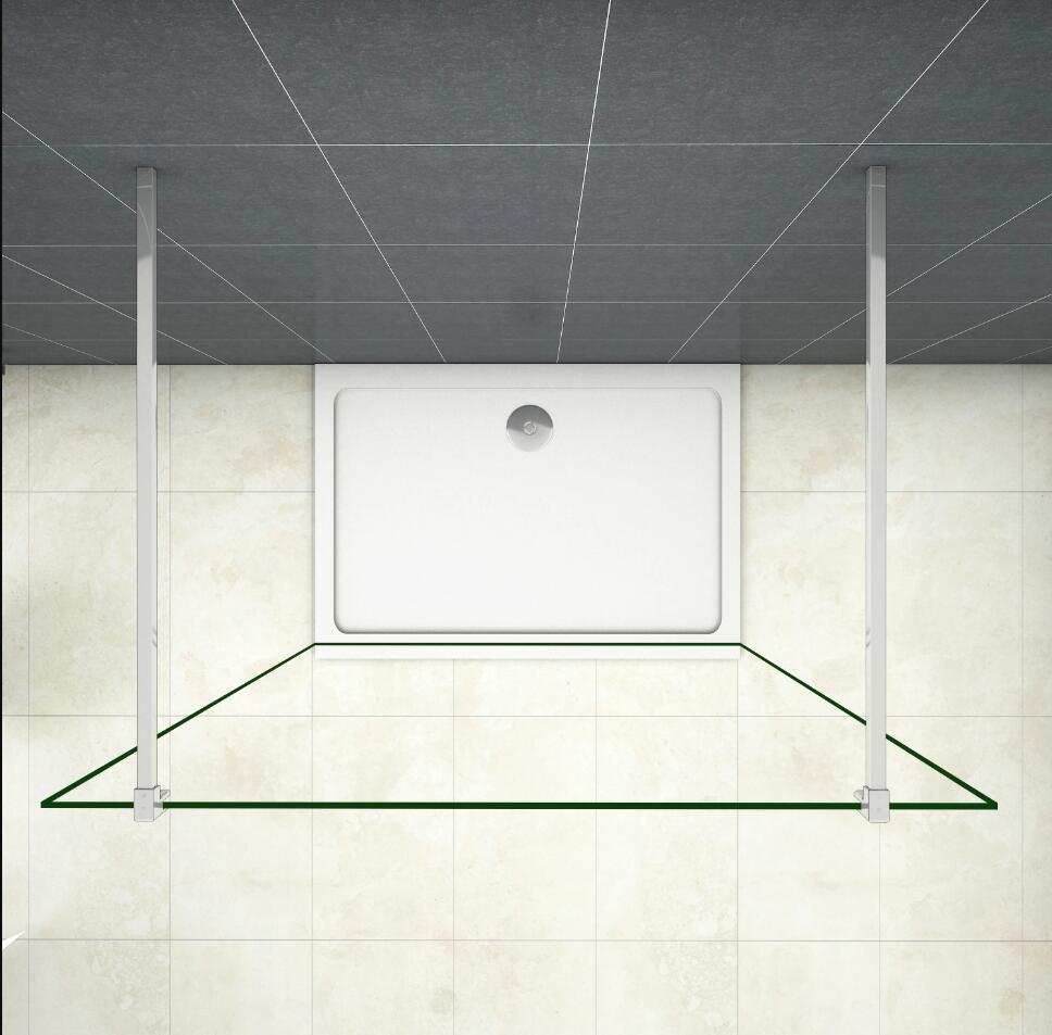 liquidacion Mamparas de Ducha Pantalla Panel Fijo 10mm Antical - Dos Barras de Fijación 73-120cm