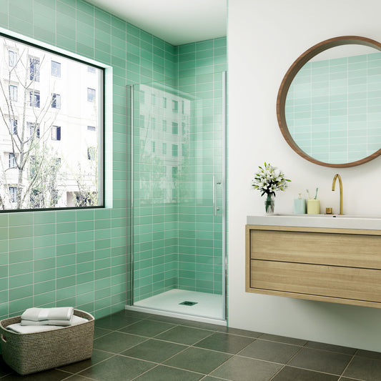 Mamparas de Ducha Puerta Abatible Completa 6mm Antical,Altura:195cm