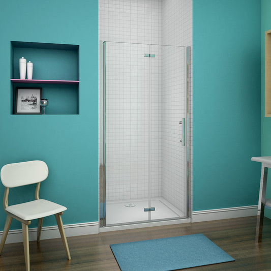 Mamparas de Ducha Puerta Plegable Cristal 6mm Antical