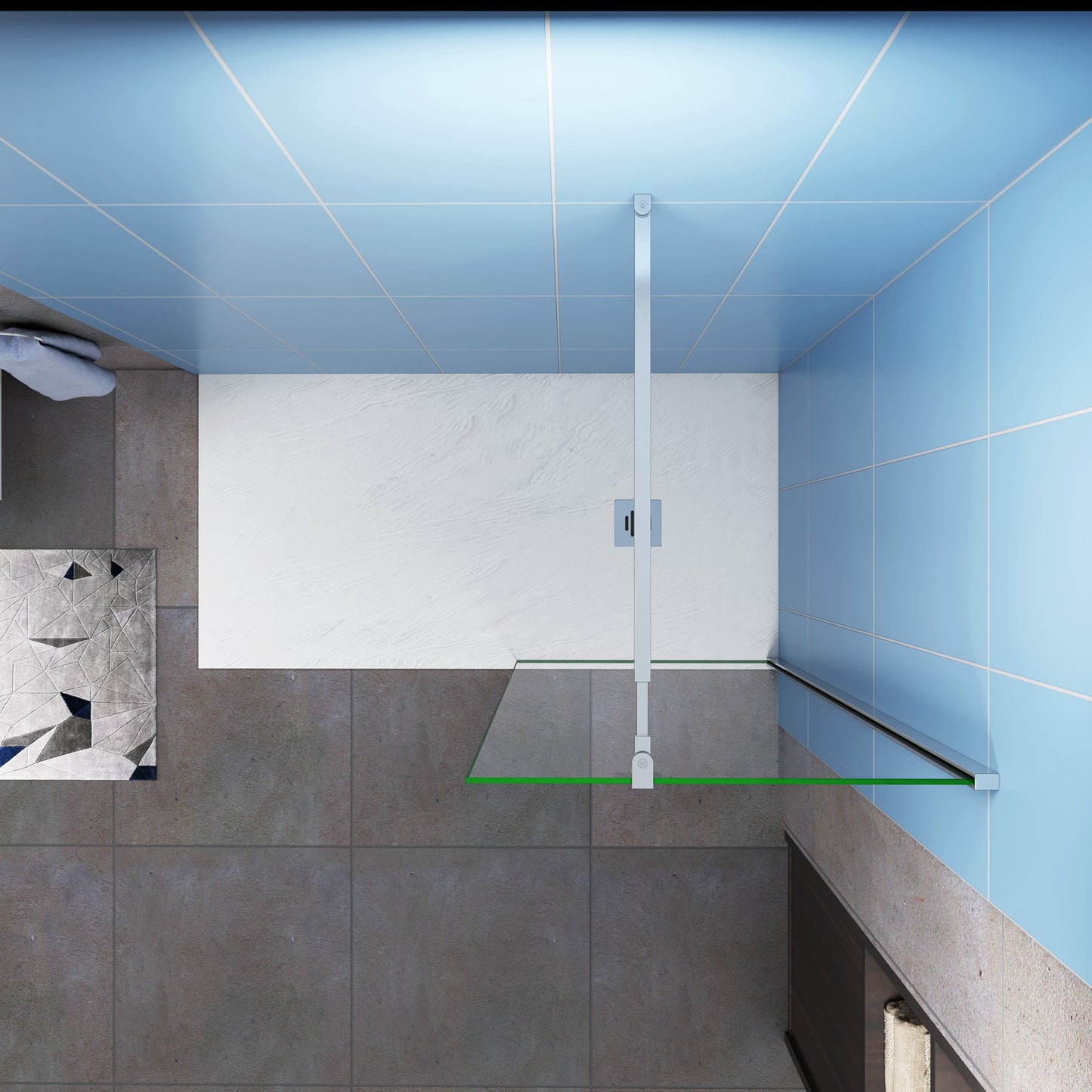 liquidacion 200cm Mamparas de Ducha Pantalla Panel Fijo Perfil Cromado Cristal Antical 10mm