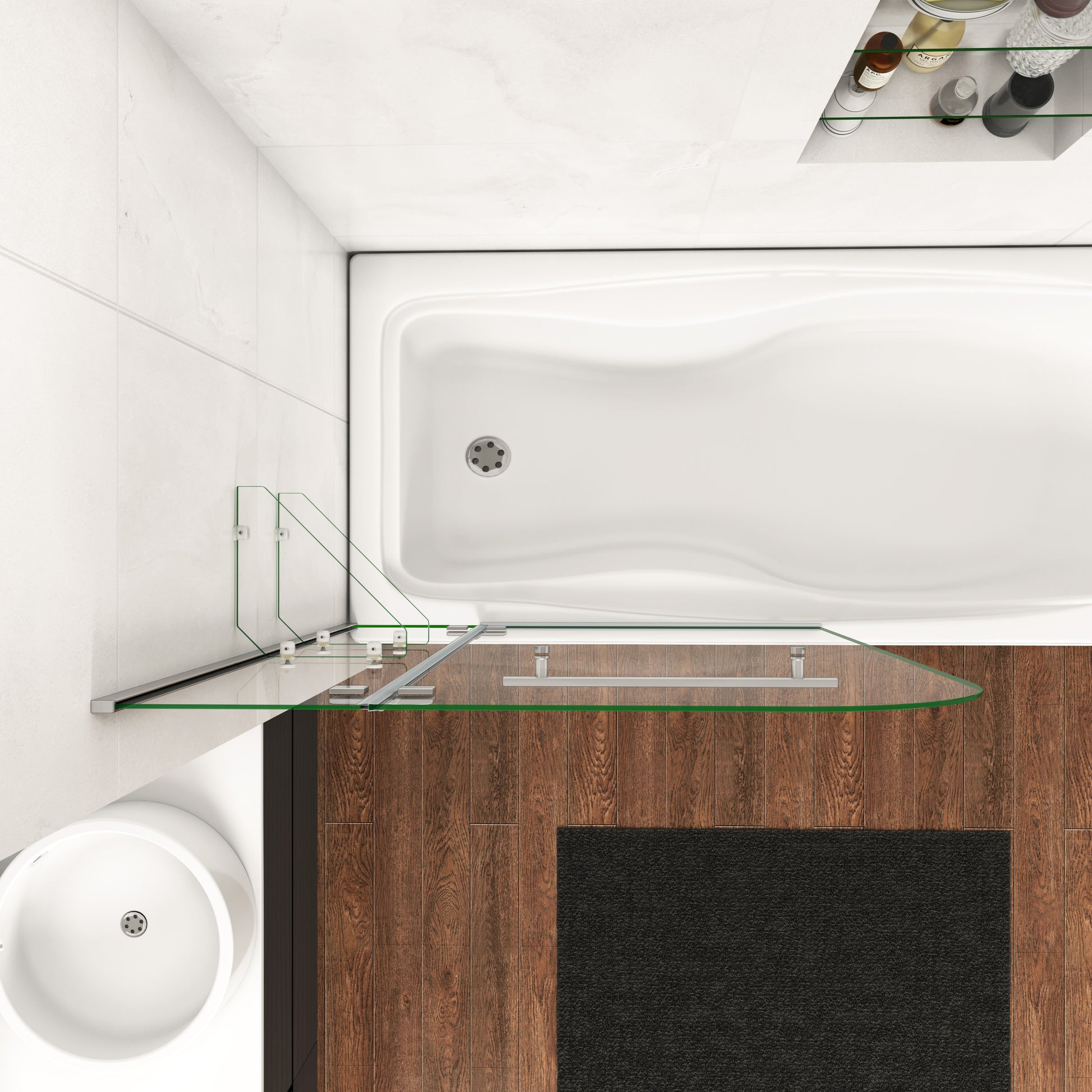 Mamparas Baño Pantalla para Bañera de vidrio templado 5 mm