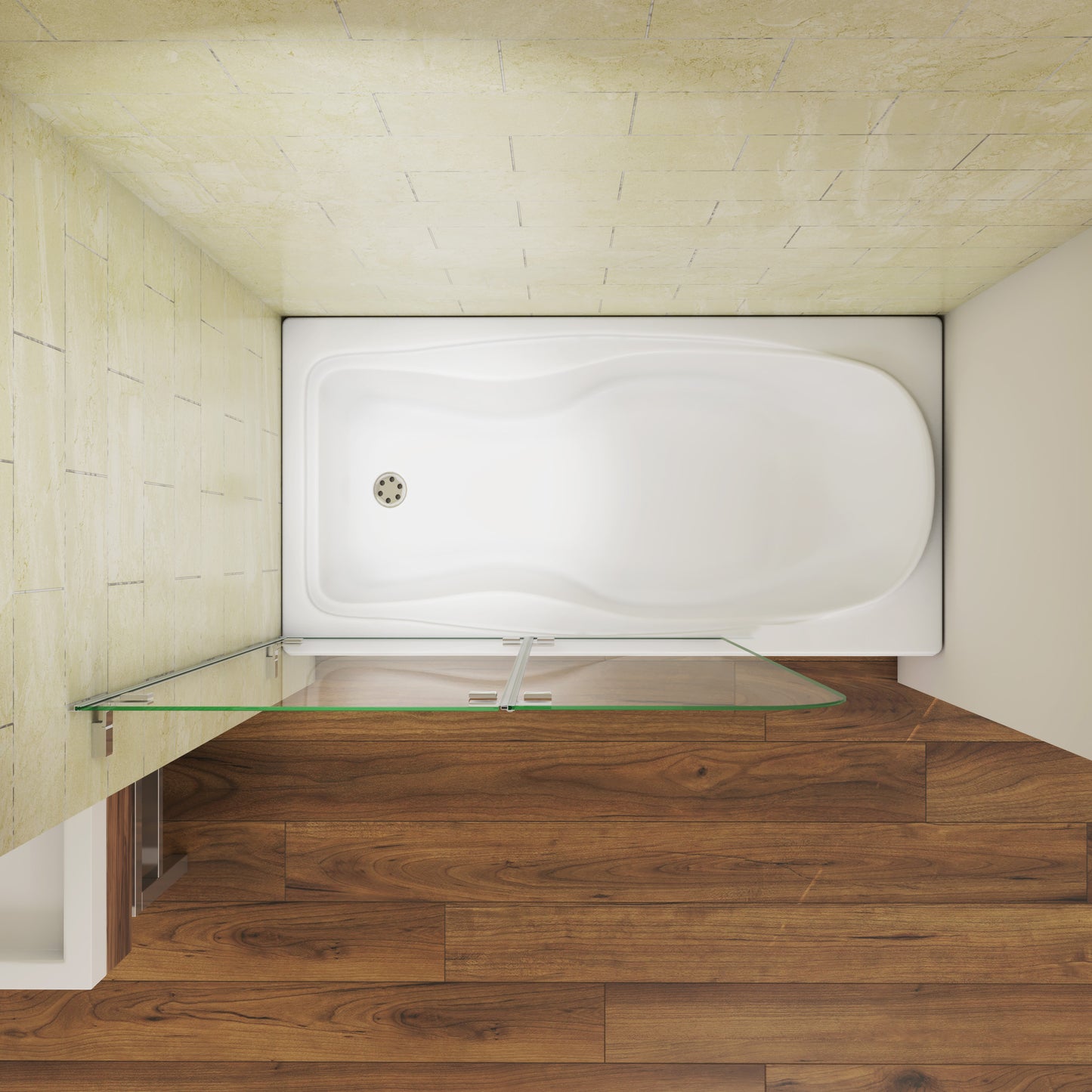 Mamparas/Pantalla para Bañera de Baño Biombo Plegable