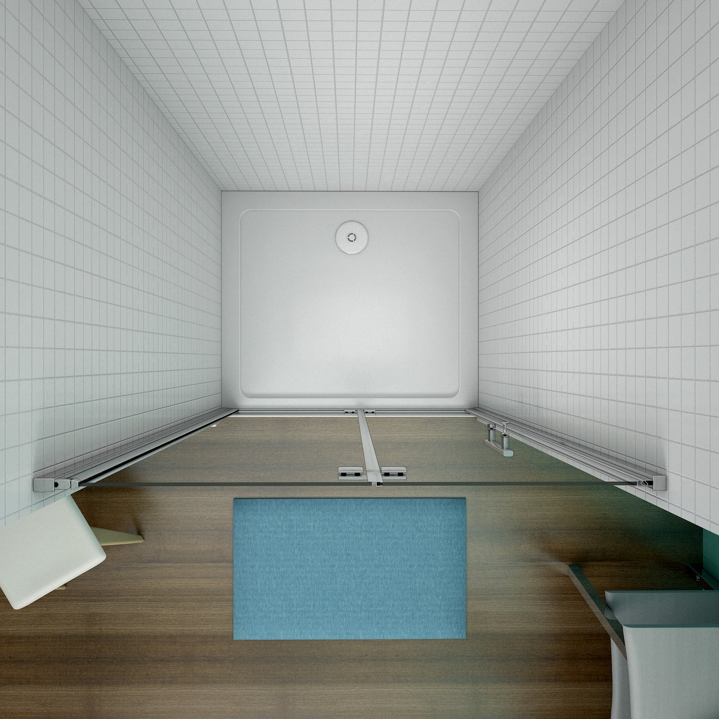 Mamparas de Ducha Puerta Plegable Cristal 6mm Antical