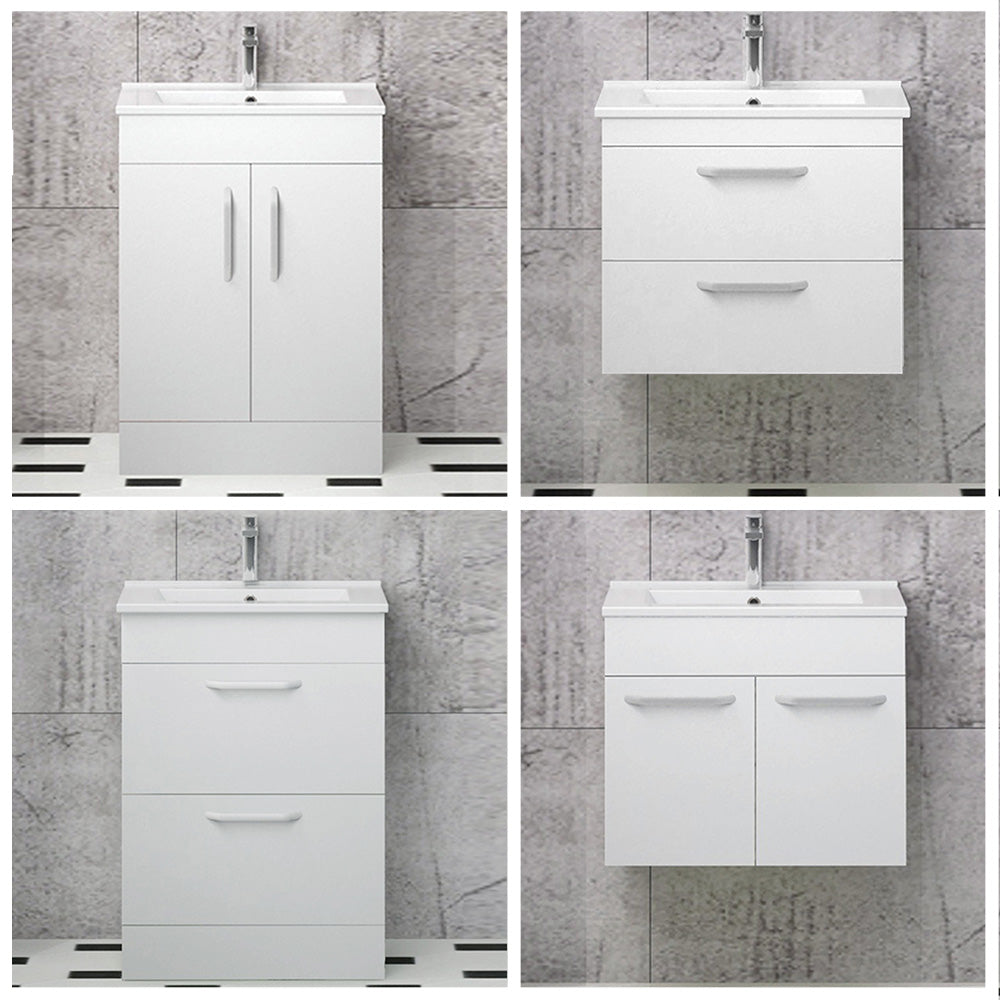 Armario de Baño Color blanco+ Lavamano de Cerámica