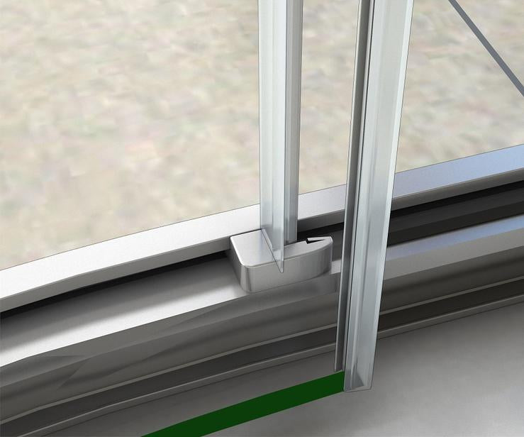 MAMPARA CORREDERA DE CABINA ESQUINA ANGULAR CRISTAL TEMPLADO TRASPARENTE 5MM