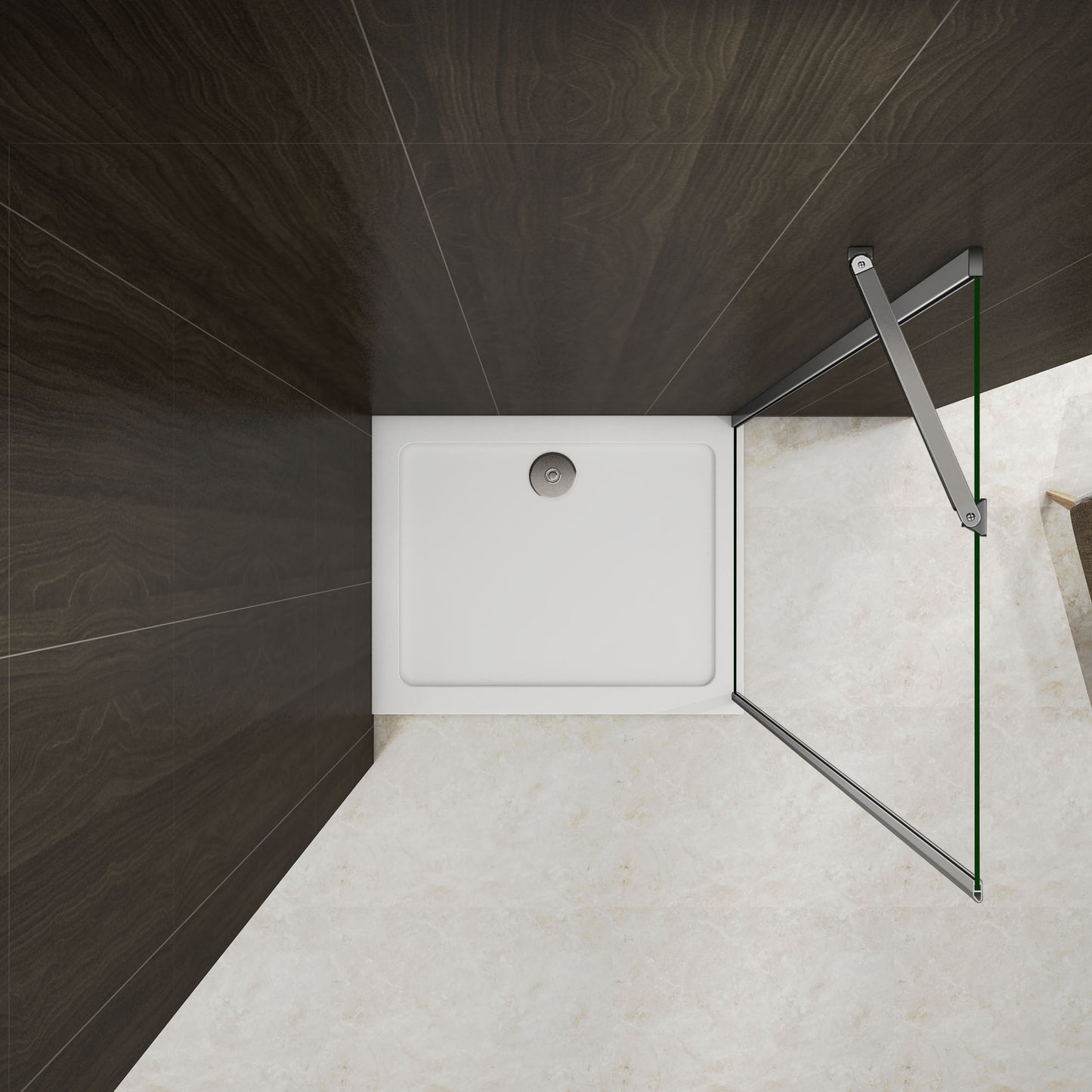 Mampara fija para ducha Panel fijo de cristal templado de 6 mm