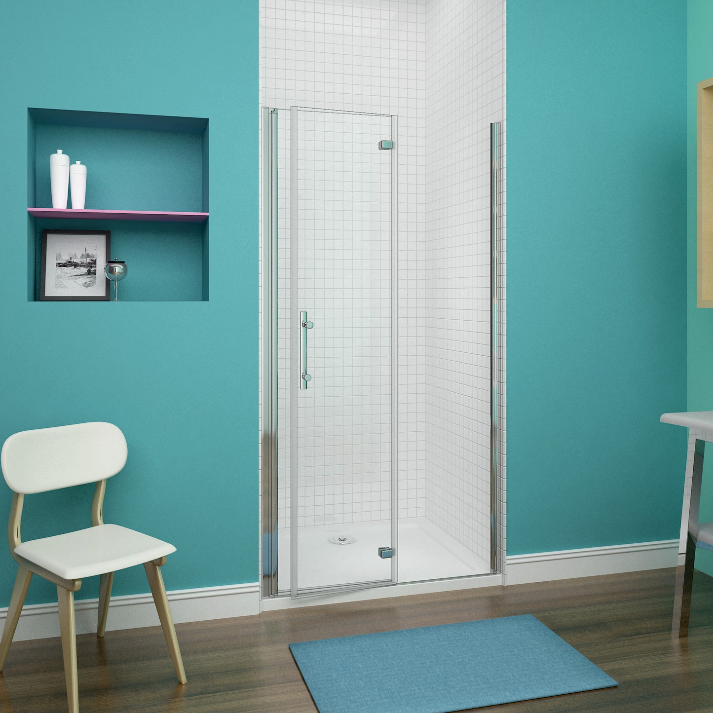 Mamparas de Ducha Puerta Plegable Cristal 6mm Antical