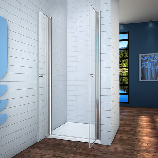 Mamparas de Ducha Puerta Abatible Doble 6mm Antical