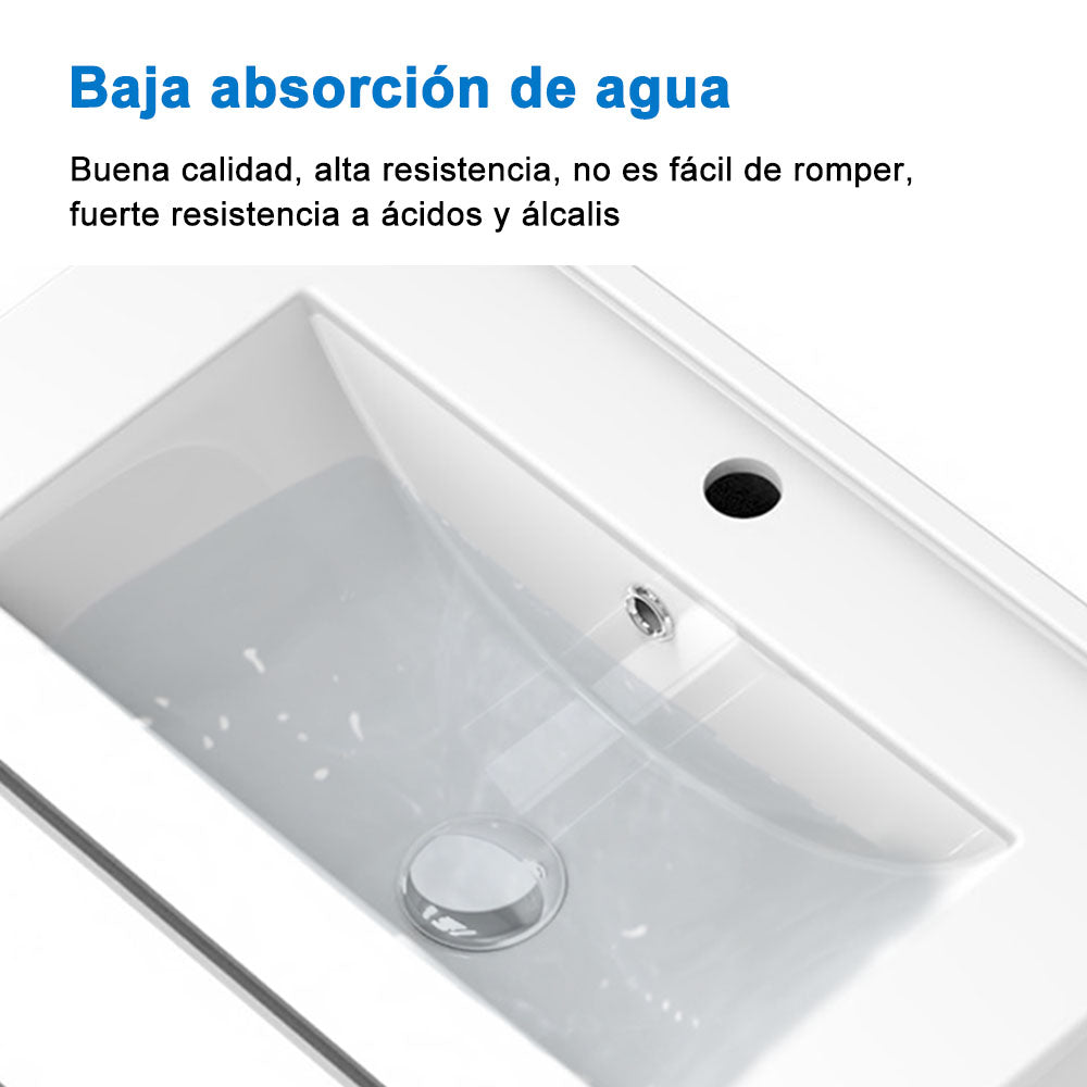 Armario de Baño Color blanco+ Lavamano de Cerámica