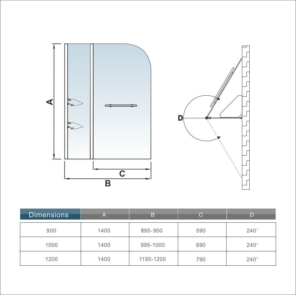liquidacion Mamparas/Pantalla de Bañera Biombo Plegable para Ducha y Baño