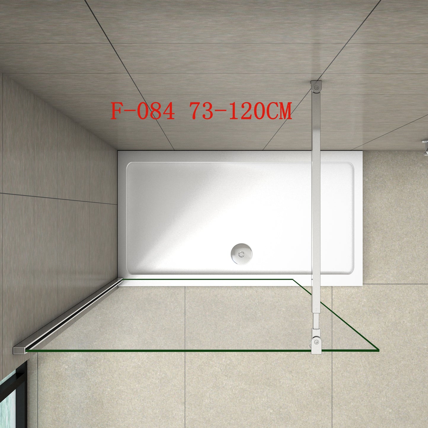 liquidacion 200cm Mamparas de Ducha Pantalla Panel Fijo Perfil Cromado Cristal Antical 10mm
