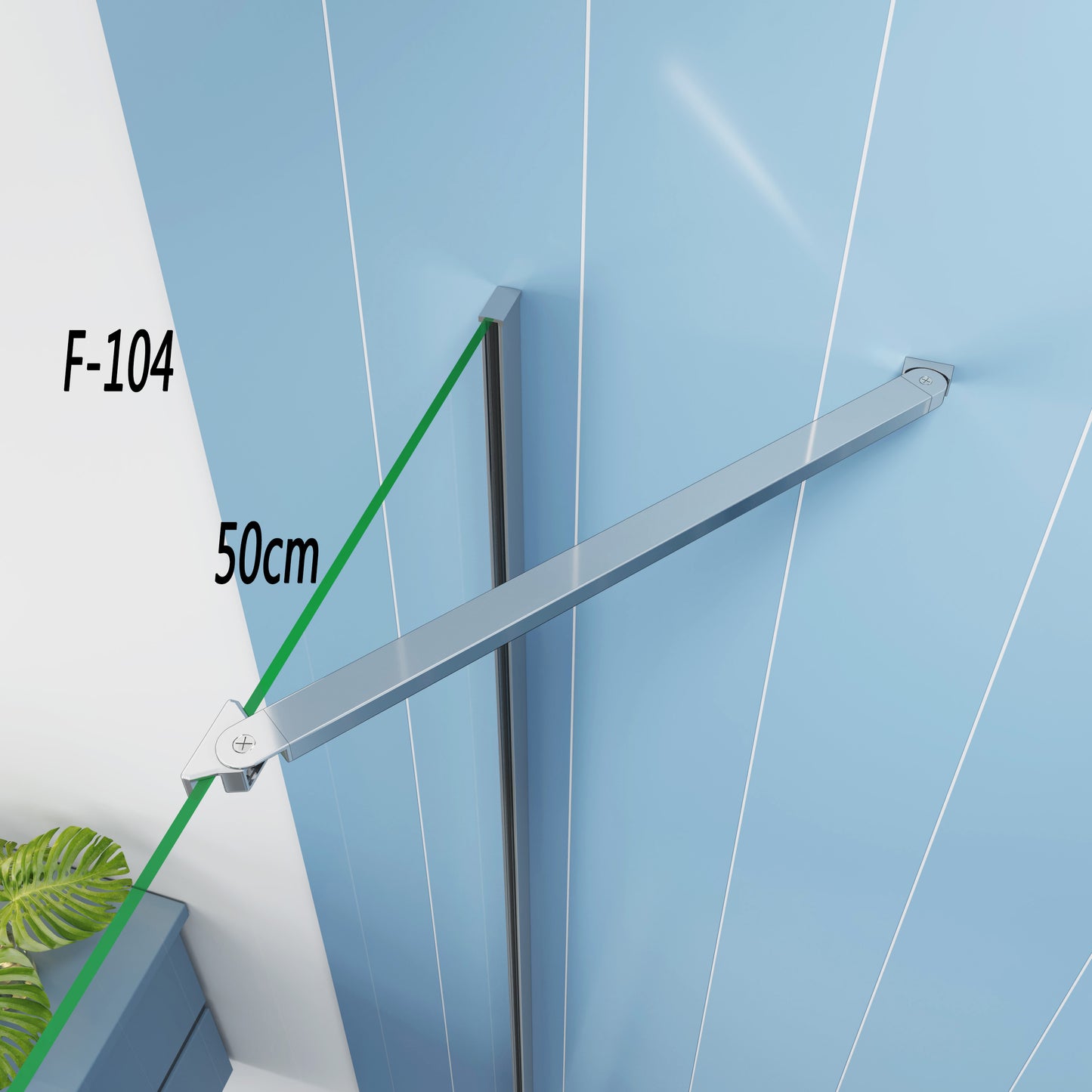 Mamparas de ducha Frontales Puerta fijo Cristal 5mm Antical Barra