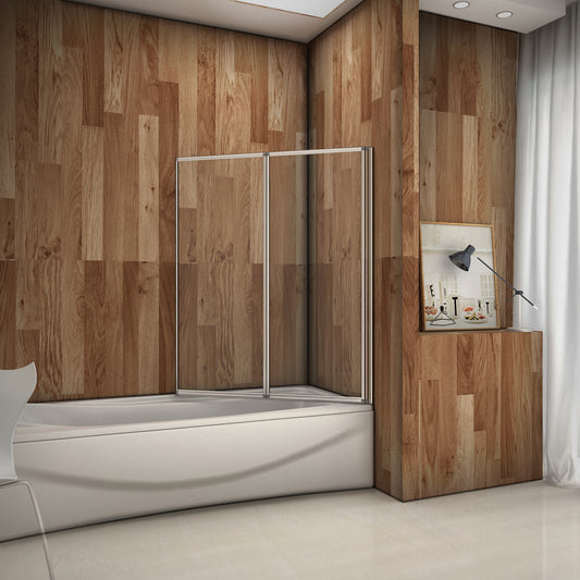 liquidacion Mampara Pared Plegable de Bañera Cristal 4 mm 120x140cm