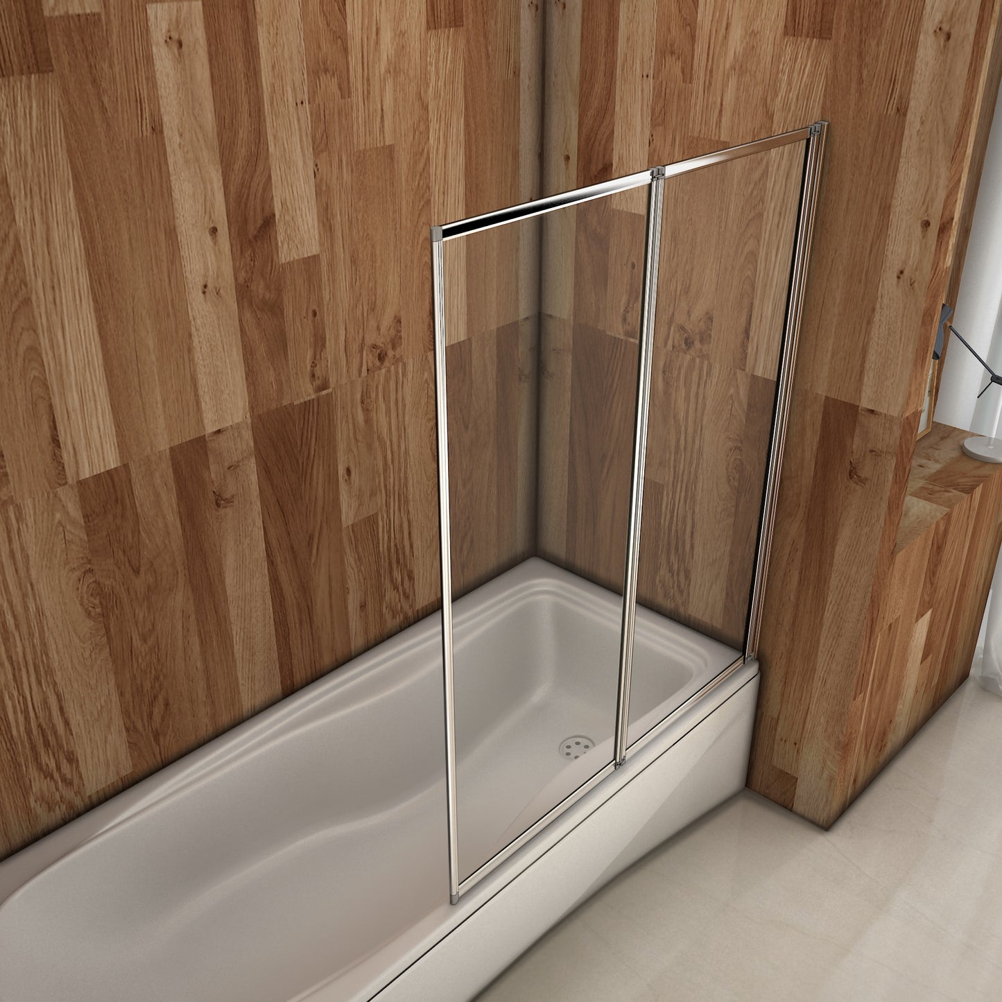 liquidacion Mampara Pared Plegable de Bañera Cristal 4 mm 120x140cm