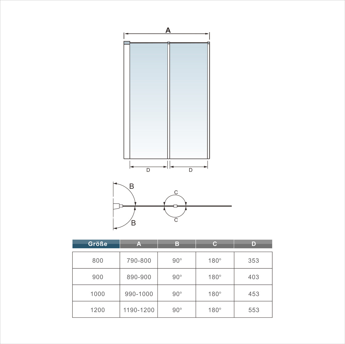 liquidacion Mampara Pared Plegable de Bañera Cristal 4 mm 120x140cm