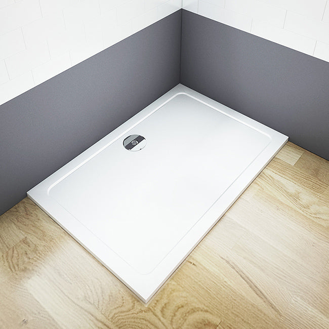 Plato de ducha 30mm cuadrado/rectangular piedra artificial revestimiento acrílico para mamaparas de baño 140x90cm