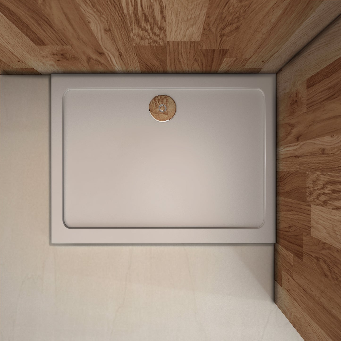 Plato de ducha Resina Blanco, Extraplano, Rectangular 120x80cm
